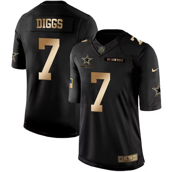 Trevon Diggs Dallas Cowboys Limited Gold Men's Black Gold Collection Jersey | Stitched | For Men, Women & Youth
