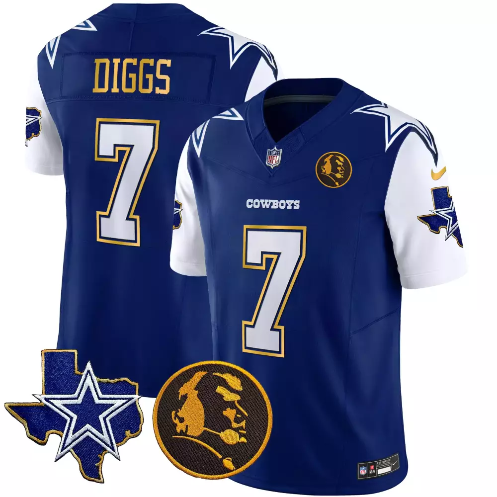 Trevon Diggs Dallas Cowboys Royal Men's Texas John Madden Patch Vapor Jersey | All Stitched Fan Gear | For Men, Women & Youth