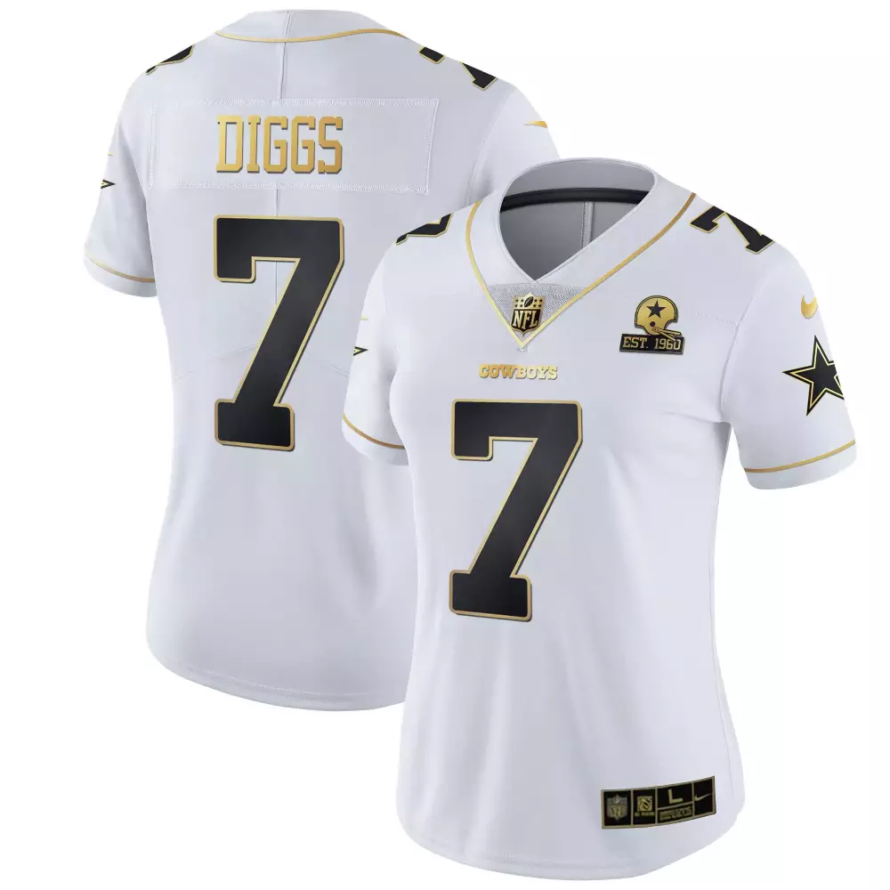 Trevon Diggs Women's Dallas Cowboys Black Gold Jersey | Stitched Fan Gear | For Men, Women & Youth