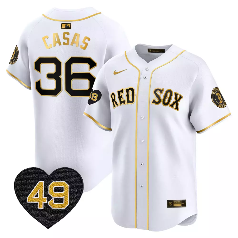 Triston Casas Boston Red Sox Tim Wakefield Patch Jersey | White Gold Vapor Premier Limited Edition | Stylish Fan Gear for All