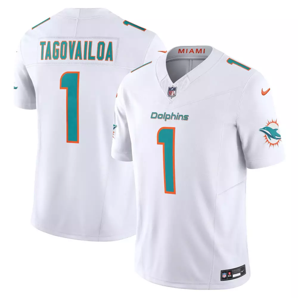 Tua Tagovailoa Miami Dolphins Vapor Limited Jersey | Stitched White | Fan Gear for Men, Women & Youth