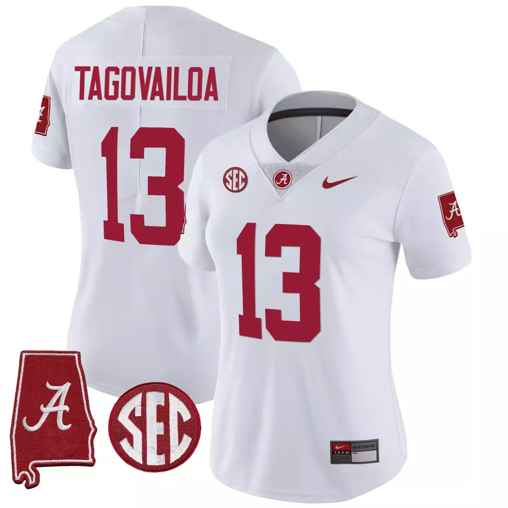 Tua Tagovailoa Alabama Crimson Tide Vapor Limited Jersey | Stitched Women's White Edition | Fan Gear for Game Day | For Men, Women & Youth