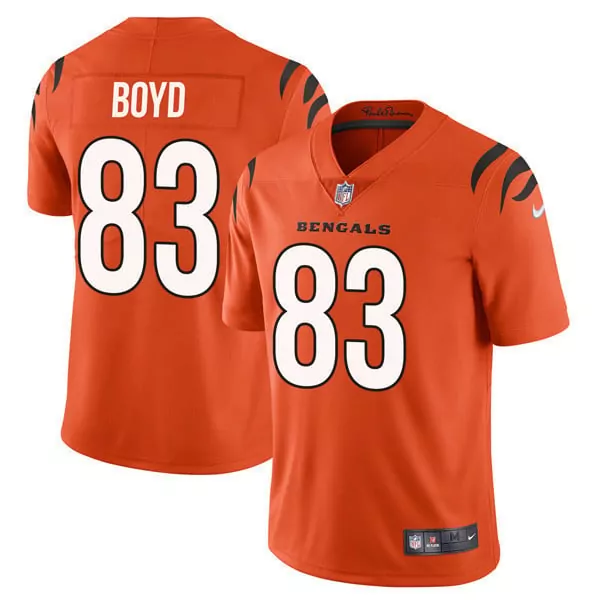 Tyler Boyd Cincinnati Bengals Orange Player Jersey | Black Stitched | Essential Fan Gear | For Men, Women & Youth