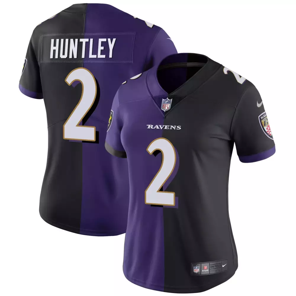 Tyler Huntley Women's Baltimore Ravens Split Vapor Jersey | All Stitched Fan Gear for Women & Youth | Game Day Essential