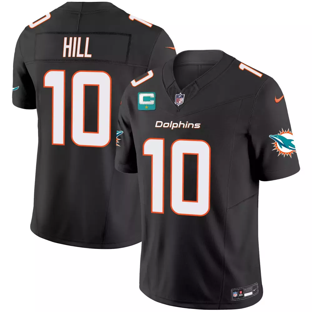 Tyreek Hill Black Jersey | Miami Dolphins Vapor Limited Edition V2 | All Stitched | Fan Gear for Men, Women & Youth