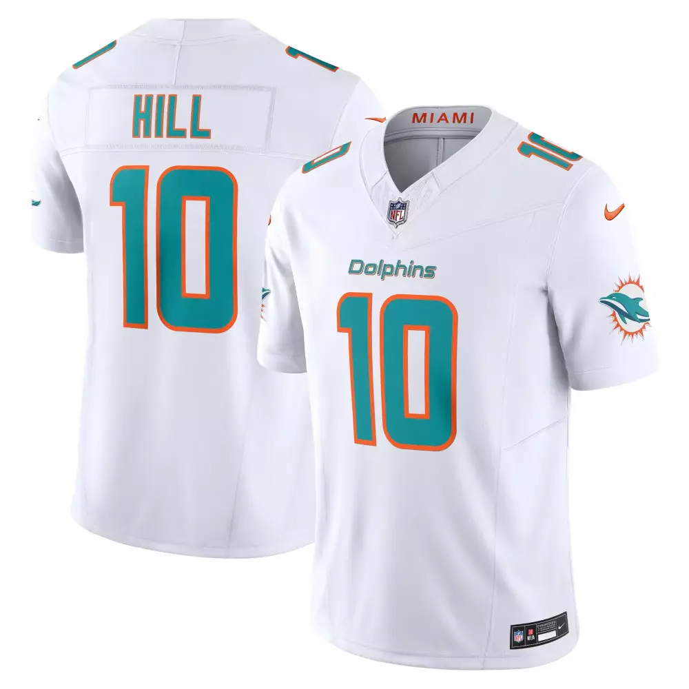 Tyreek Hill White Men's Miami Dolphins Vapor Limited Jersey | All Stitched | Fan Gear for Game Day | For Men, Women & Youth