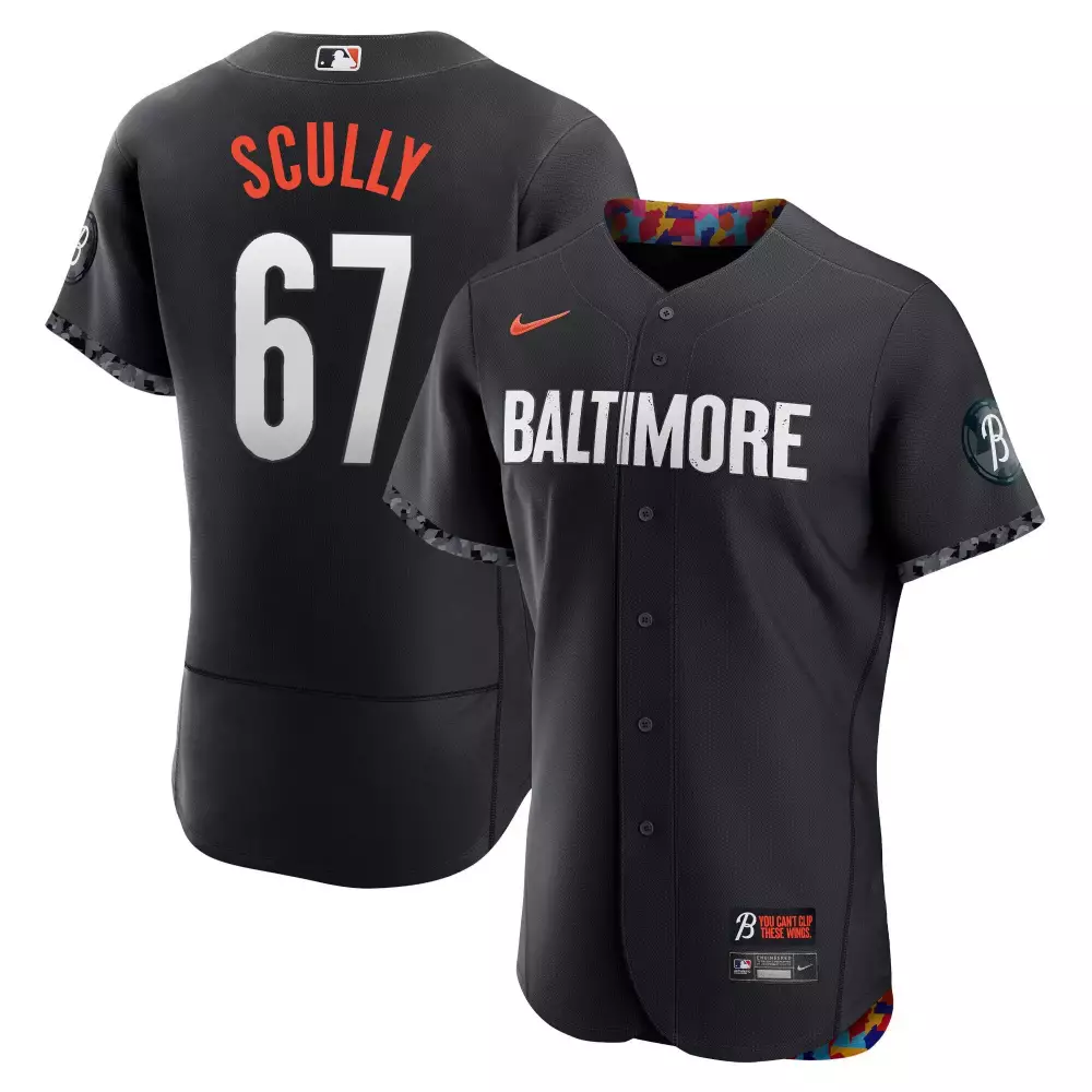 Vin Scully Flex Base Men's Baltimore Orioles 2023 City Connect Jersey | All Stitched | Fan Gear for Men, Women & Youth
