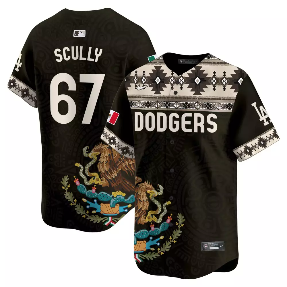 Vin Scully Dodgers Mexico Bald Eagle Vapor Premier Jersey V3 | Limited Edition Printed Fan Gear | For Men, Women & Youth