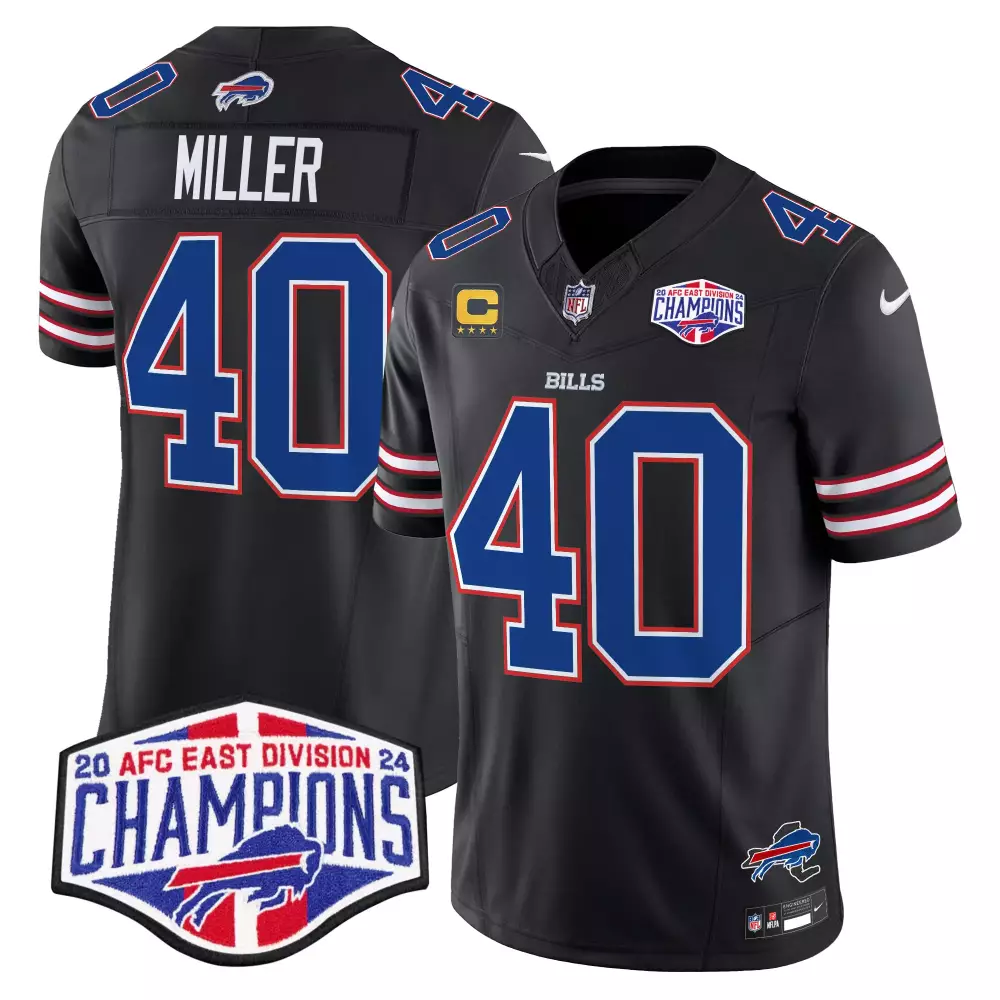 Von Miller Buffalo Bills 2024 AFC East Division Champions Vapor Limited Jersey | Men's Stitched Fan Gear | For Men, Women & Youth