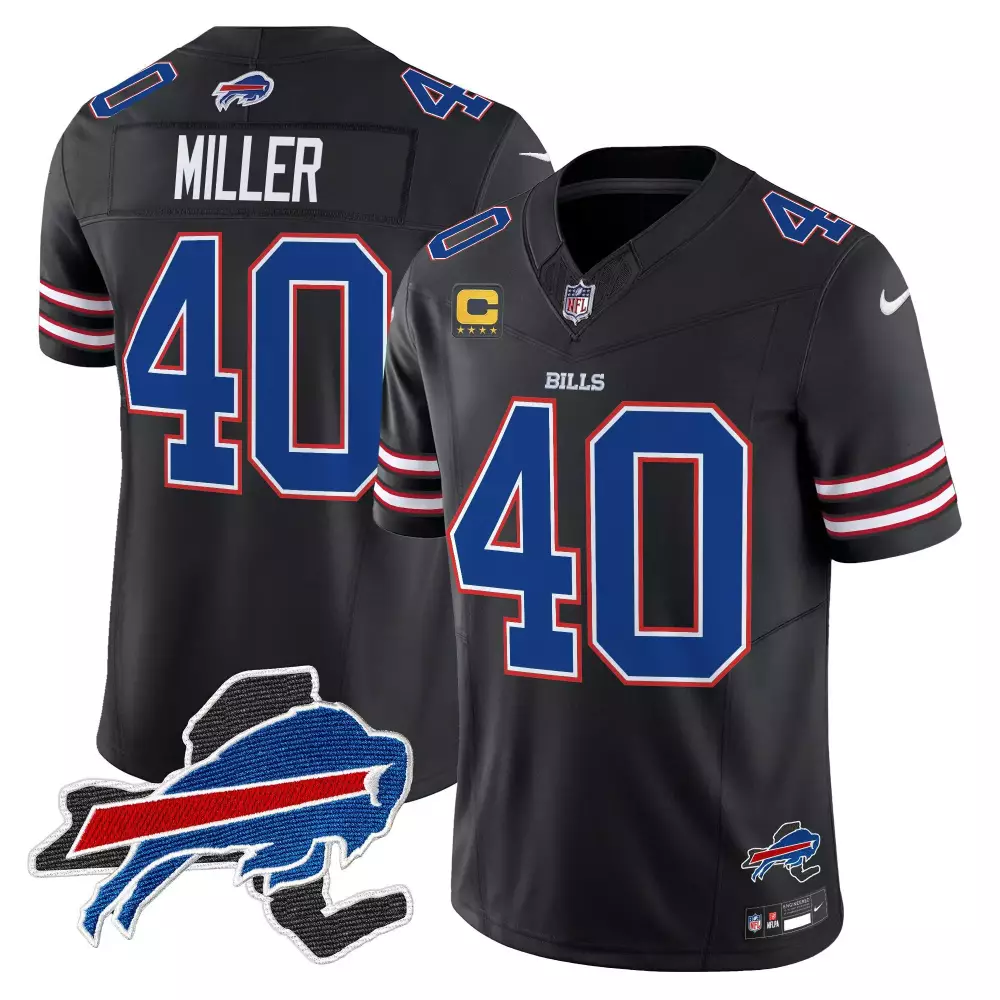 Von Miller Buffalo Bills New York Patch Vapor Limited Jersey V3 | Men's Stitched Fan Gear | For Men, Women & Youth