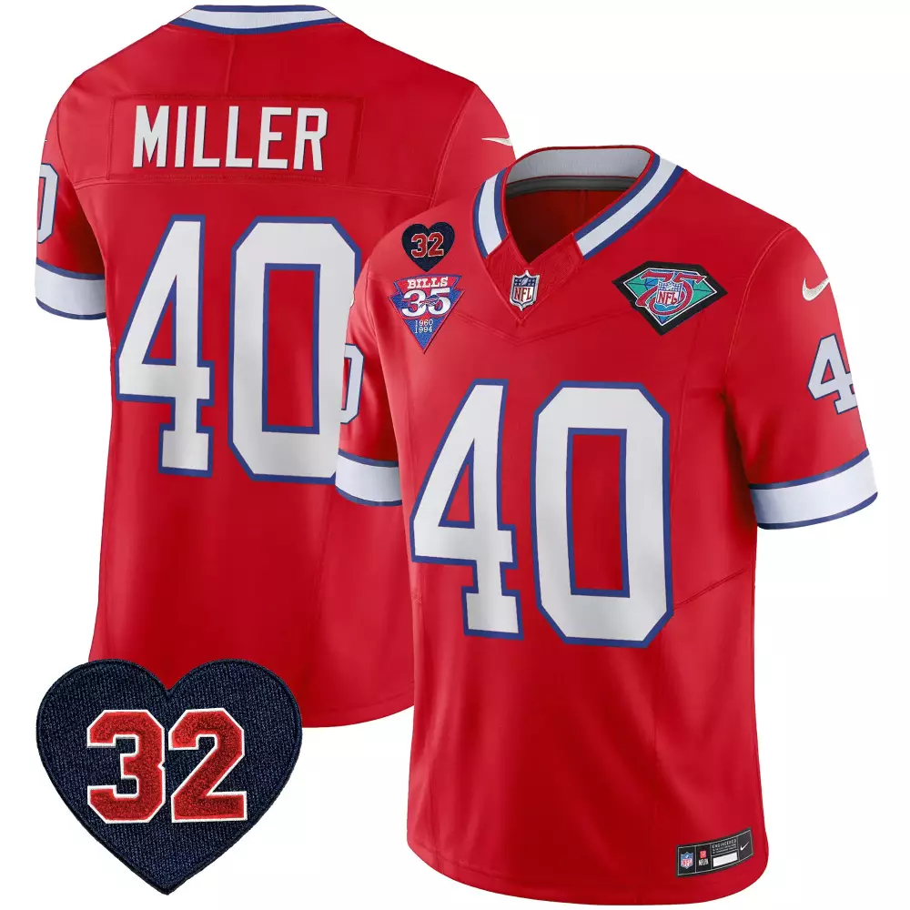 Von Miller Buffalo Bills 1994 Throwback OJ Simpson Patch Vapor Limited Jersey | Stitched Fan Gear for Men, Women & Youth