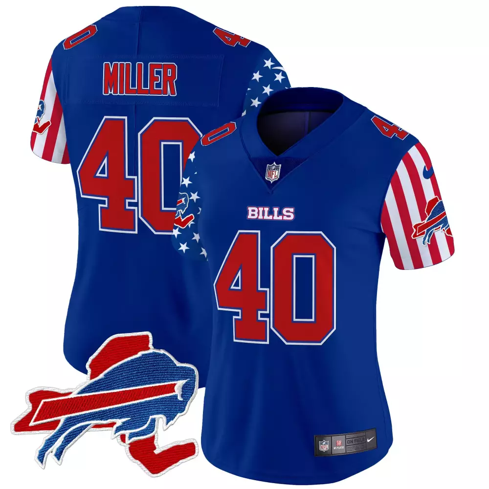 Von Miller Women's Royal Buffalo Bills Jersey | American Style Vapor Limited Edition | Fan Gear for All | For Men, Women & Youth