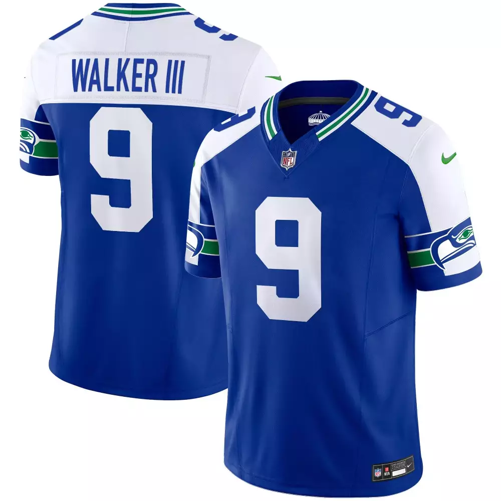 Walker III Seattle Seahawks 2024 Royal Alternate Jersey | Vapor Limited Edition | All Stitched Fan Gear | For Men, Women & Youth