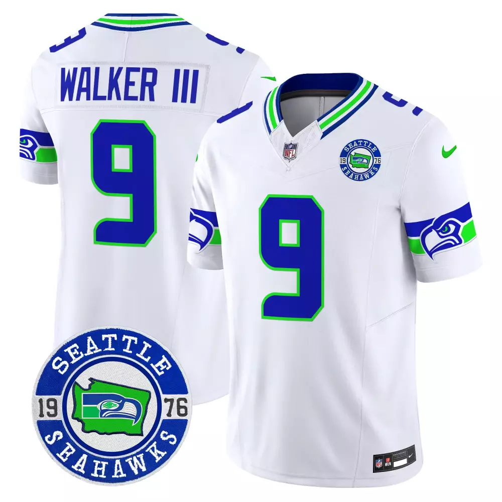 Walker III Seattle Seahawks 2024 Vapor Limited Jersey | Stitched White | Fan Gear for Men, Women & Youth