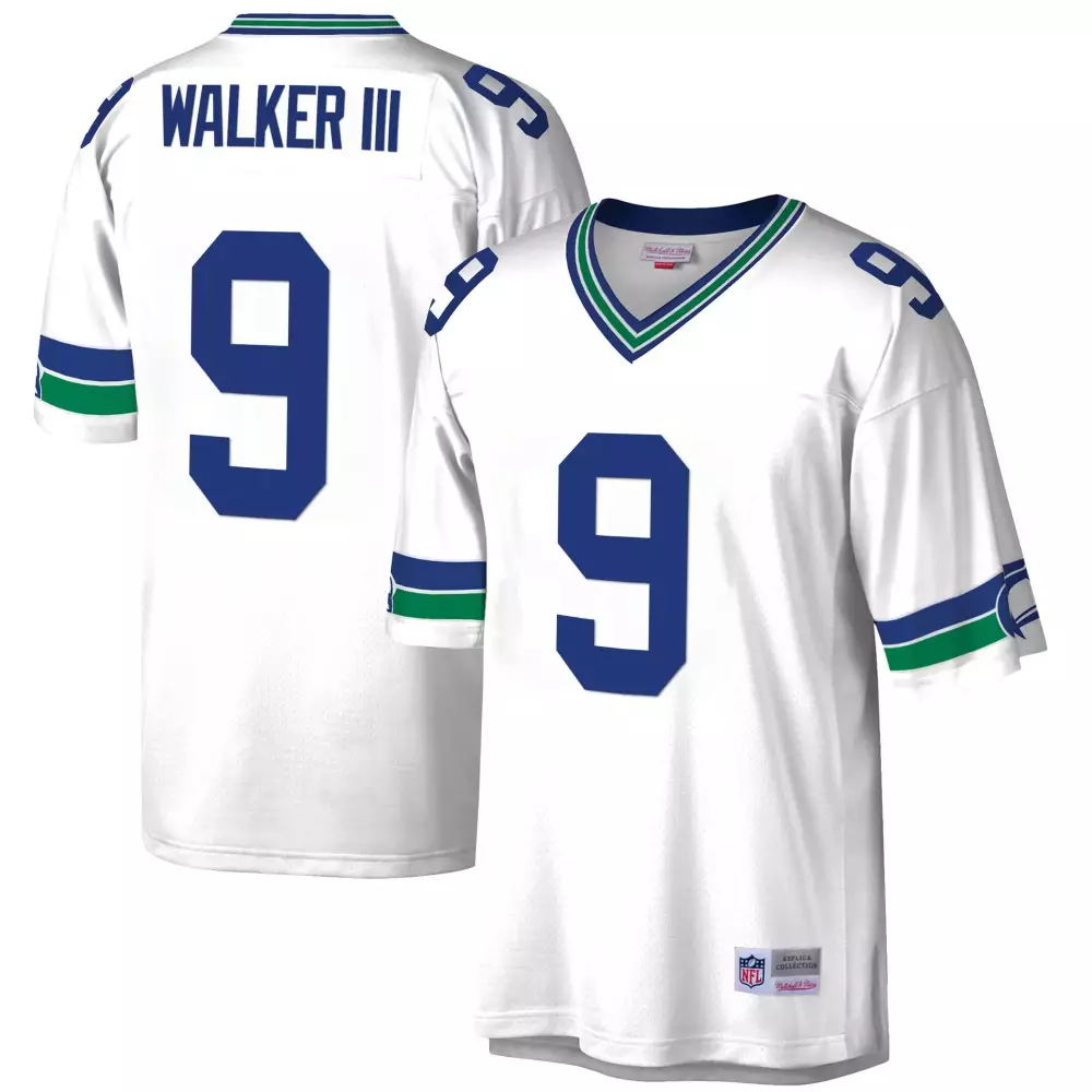 Walker III Seattle Seahawks Big Tall 1985 Retired Jersey | Stitched White | Game Day Outfit for Men, Women & Youth