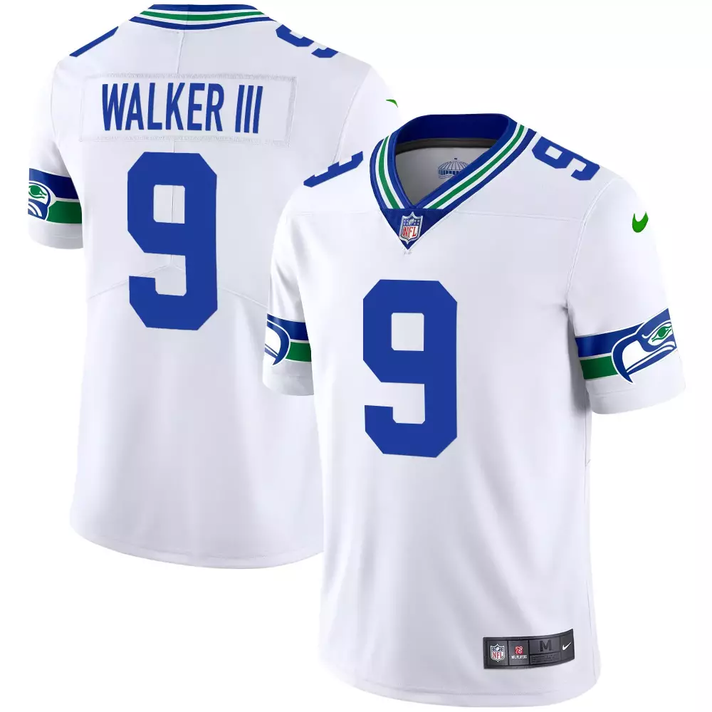 Walker III Seattle Seahawks Throwback Gold Jersey | Stitched White | Fan Gear for Men, Women & Youth