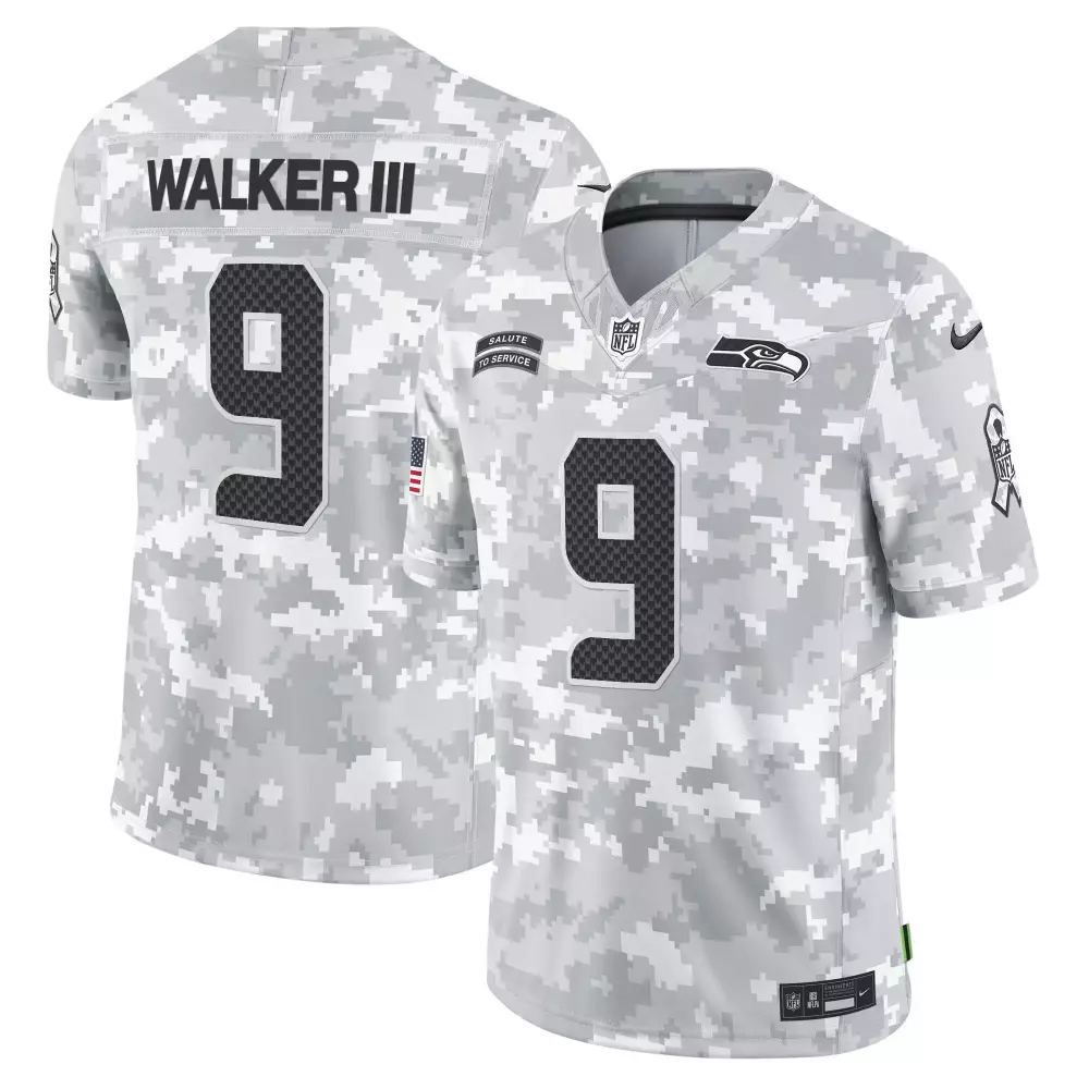 Walker III Youth Seattle Seahawks 2024 Salute to Service Vapor Limited Jersey | Arctic Camo | Fan Gear for Youth