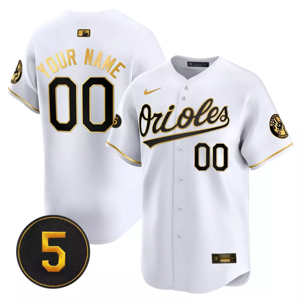 Robinson Baltimore Orioles Vapor Premier Limited Jersey V2 | White Gold Stitched | Custom Fan Gear | For Men, Women & Youth