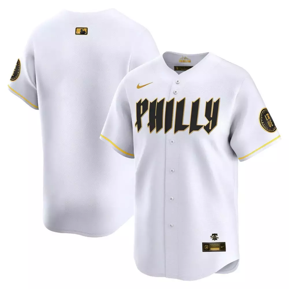 2024 City Connect Limited Jersey | Philadelphia Phillies Team | White Gold Fan Gear for Men, Women & Youth