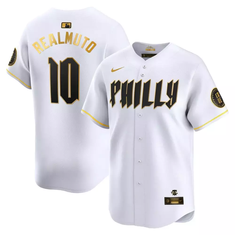 2024 City Connect Limited Jersey | JT Realmuto Philadelphia Phillies | White Gold Fan Gear for Women