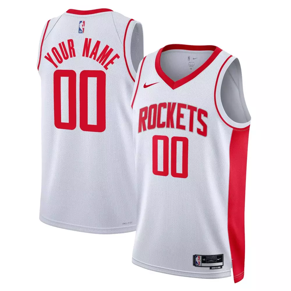 White Icon Houston Rockets Custom Jersey | All Stitched Collection for Young Fans | For Men, Women & Youth