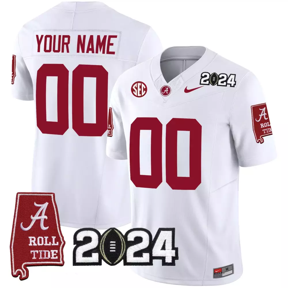 White Alabama Crimson Tide 2024 Vapor Limited Custom Jersey | All Stitched for Men, Women & Youth