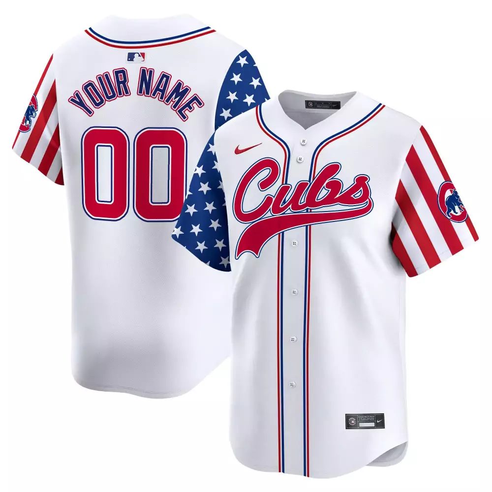 2024 Independence Day Men's Chicago Cubs Jersey | White Vapor Premier Limited Edition V2 | Custom Fan Gear for Men, Women & Youth