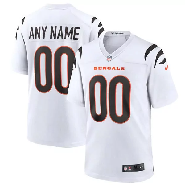 Cincinnati Bengals White Men's Custom Jersey Collection | Stitched Fan Gear for Game Day | For Men, Women & Youth