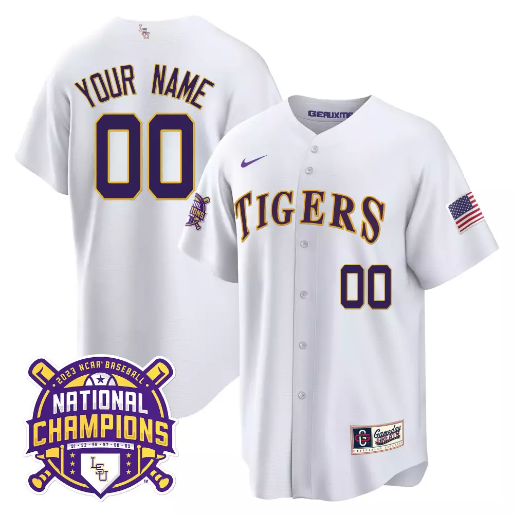 LSU Tigers 2023 National Champions Gold Cool Custom Jersey | Stitched Style | Fan Gear for Men