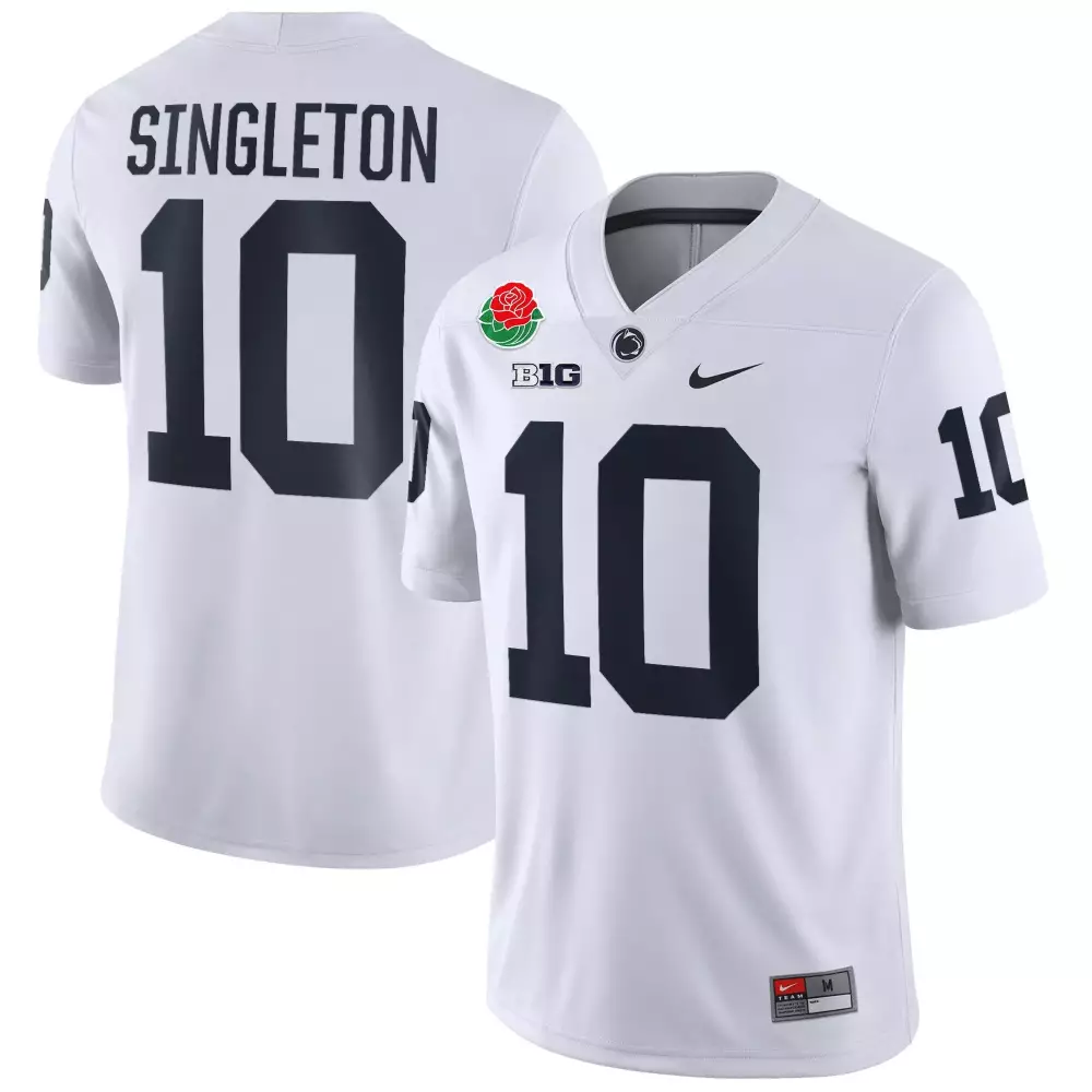 Nicholas Singleton White Men's Penn State Nittany Lions Football Jersey | All Stitched | For Men, Women & Youth