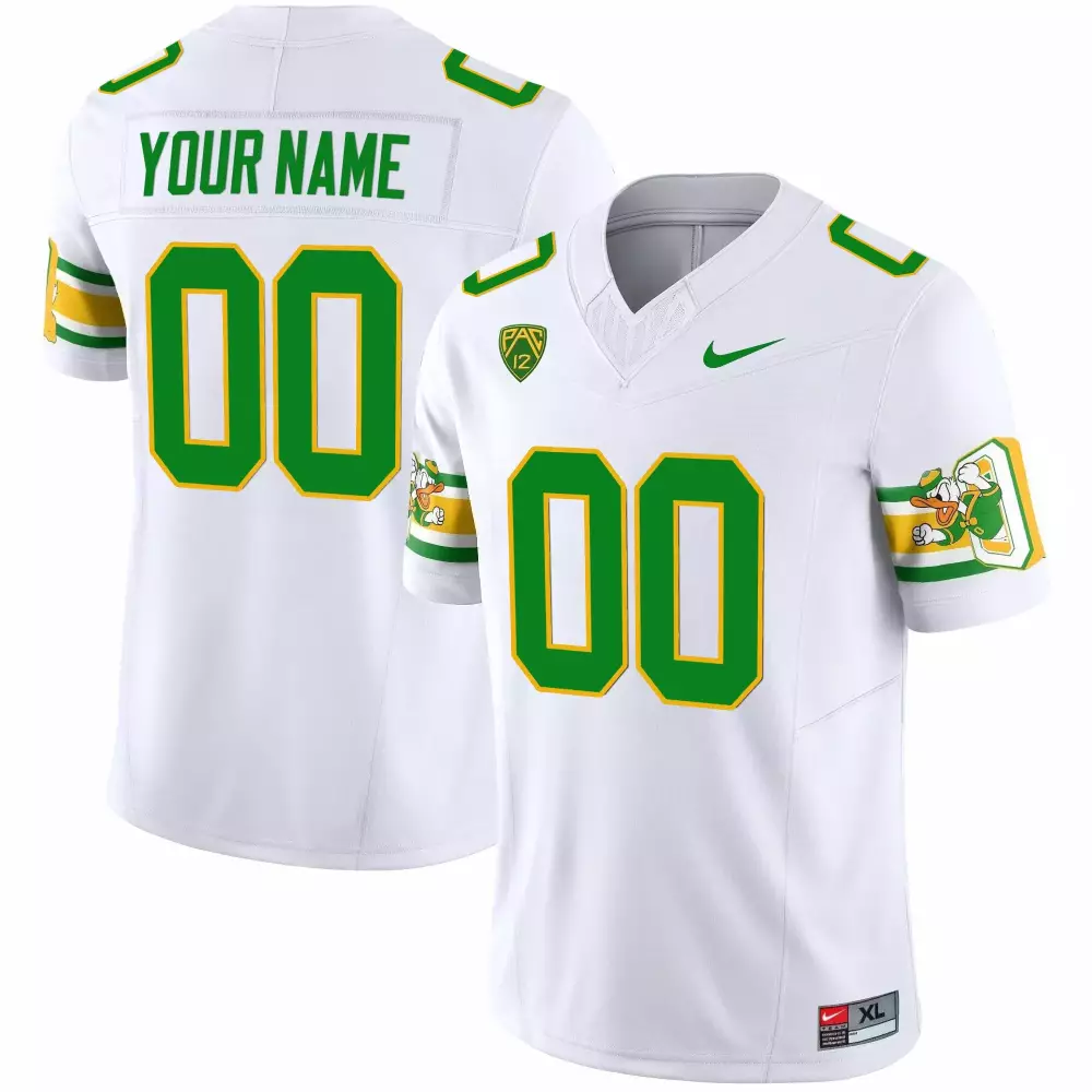 Oregon Ducks 1984 Throwback Jersey | White Stitched Custom Design V3 | For Men, Women & Youth