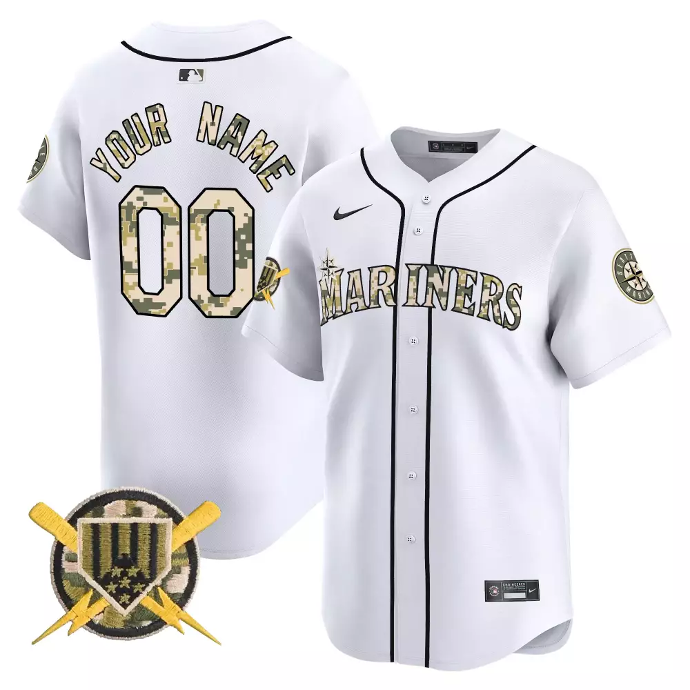 Seattle Mariners Armed Forces Day Custom Jersey | White Stitched for Men | Limited Edition for All