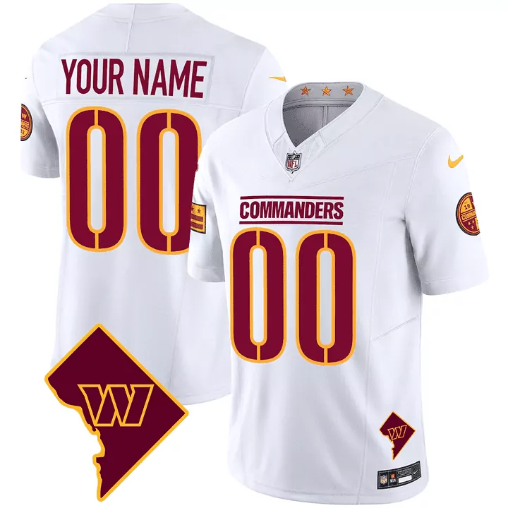 Washington Commanders DC Map Patch Jersey | Custom Stitched | Limited Edition Fan Gear | For Men, Women & Youth