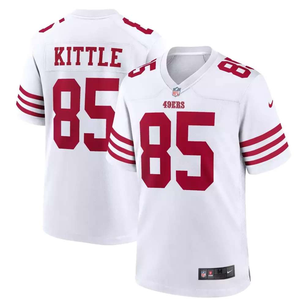 Kittle 49ers White Super Bowl LVIII Game Jersey | Authentic Fan Gear | For Men, Women & Youth