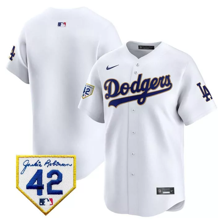 2024 Jackie Robinson Patch Dodgers Custom Jersey | Vapor Premier Limited Edition | Fan Gear for Men, Women & Youth