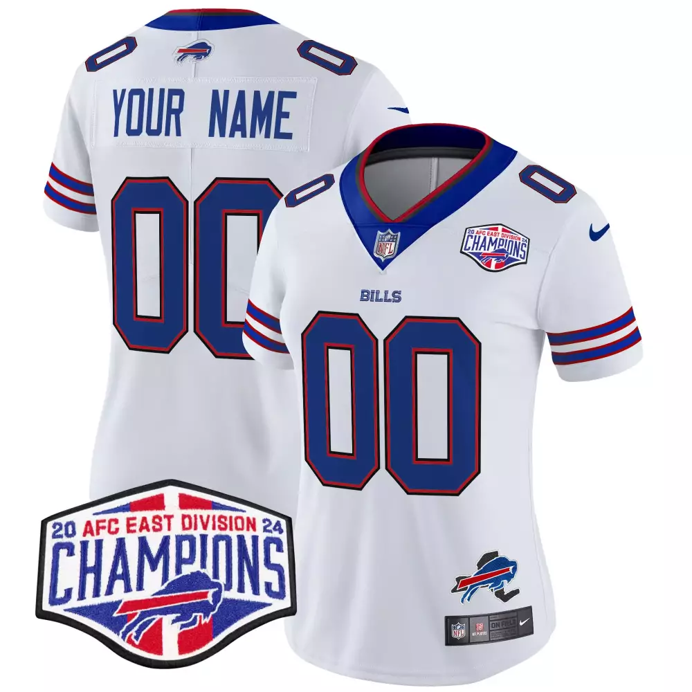 2024 AFC East Division Champions Vapor Limited Custom Jersey | Buffalo Bills Fan Gear for Women