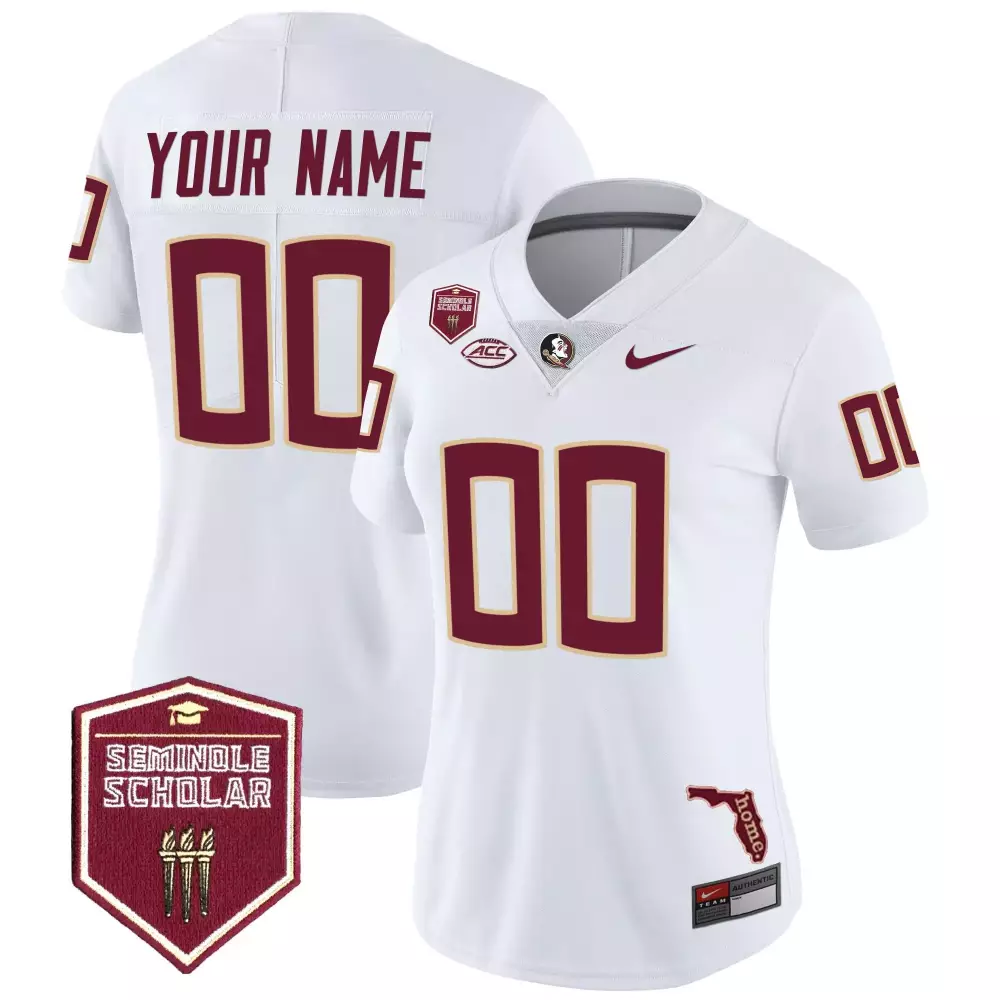 Florida State Seminoles Women's White Vapor Limited Custom Jersey | All Stitched Fan Gear | For Women