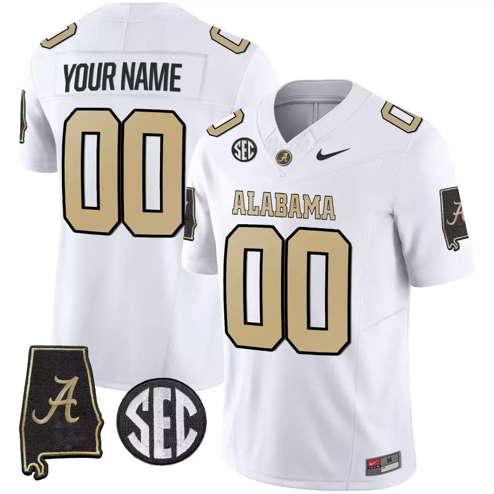 Youth Alabama Crimson Tide Vapor Limited Custom Jersey V2 | Alabama Map Design | All Stitched | Fan Gear for Men, Women & Youth