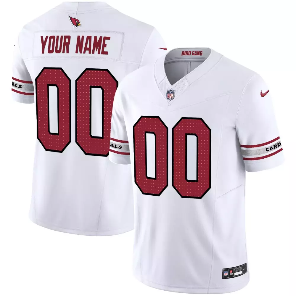 White Youth Arizona Cardinals 2024 Vapor Limited Custom Jersey | All Stitched Fan Gear | For Young Fans