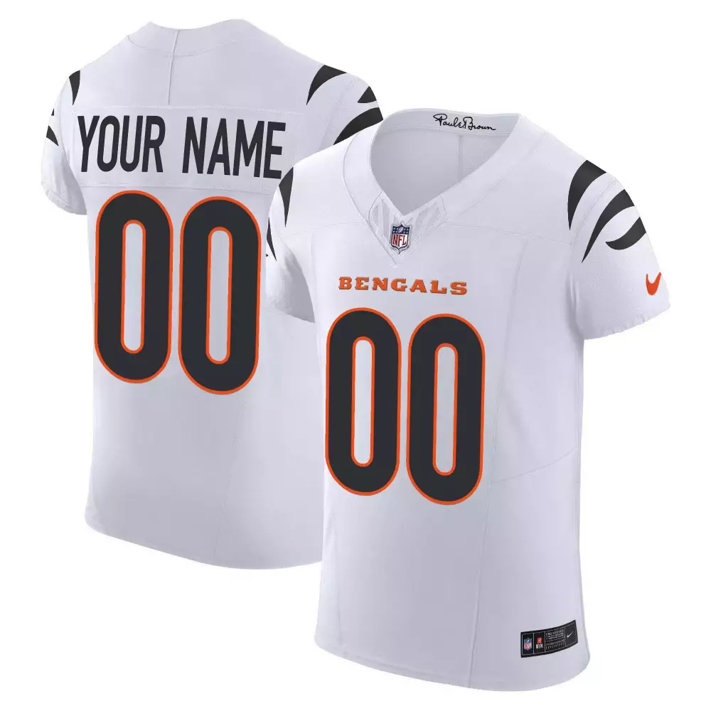 Cincinnati Bengals Youth White Vapor Elite Custom Jersey | All Stitched | Perfect for Young Fans | For Men, Women & Youth