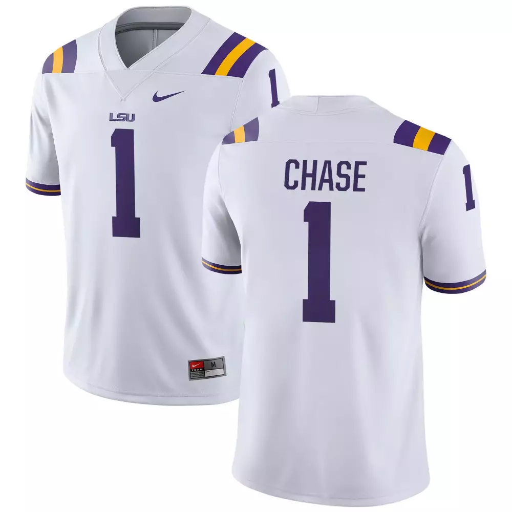 Jamarr Chase LSU Tigers Jersey | White Stitched Fan Gear | For Men, Women & Youth
