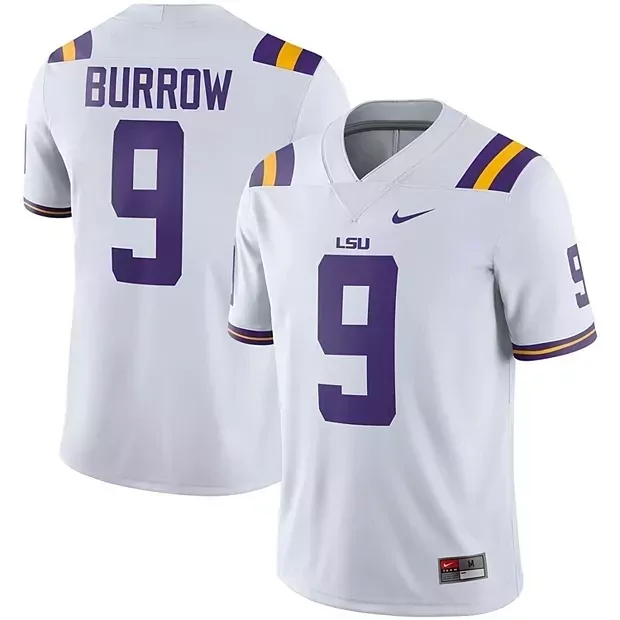 Joe Burrow White Youth Jersey | LSU Tigers All Stitched | Fan Gear for Men, Women & Youth