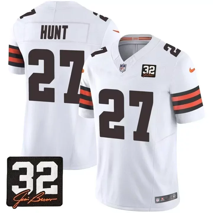 Kareem Hunt Cleveland Browns White Youth Vapor Fuse Limited Jersey | Stitched Fan Gear | For Men, Women & Youth