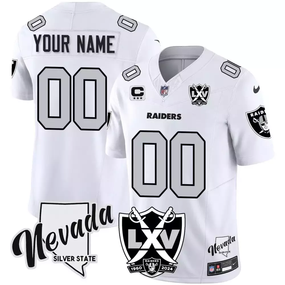 Las Vegas Raiders 2024 Vapor Limited Custom Jersey | 65th Anniversary Stitched Design | Fan Gear for Men, Women & Youth