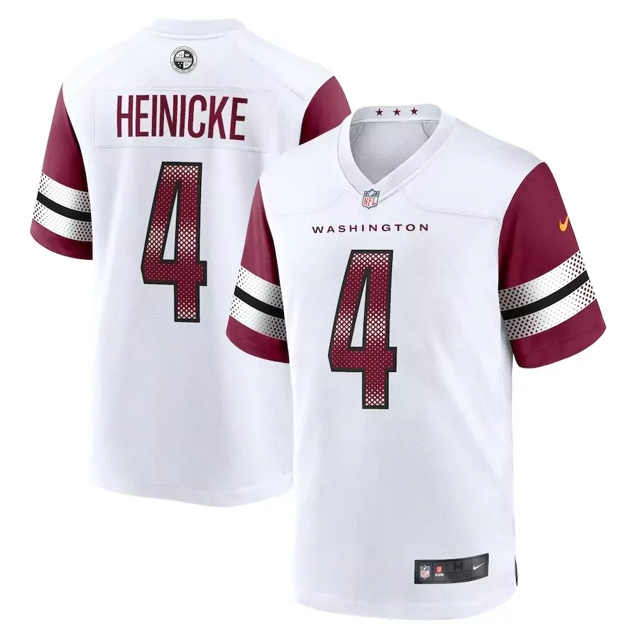 Taylor Heinicke White Game Jersey | Washington Commanders Custom Stitched Fan Gear | For Youth | Limited Edition