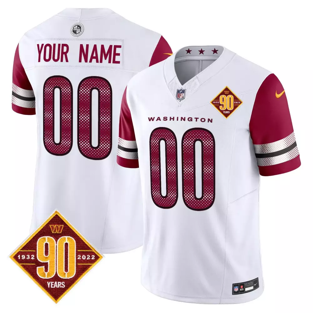 Washington Commanders 90th Anniversary Vapor Jersey V4 | Custom Stitched Fan Gear | For Youth | Limited Edition