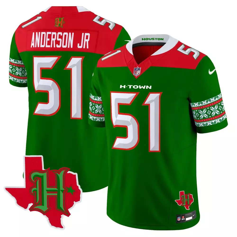 Will Anderson Jr. Houston Texans 2024 Christmas Vapor Limited Jersey | Green Stitched Fan Gear | For Men, Women & Youth