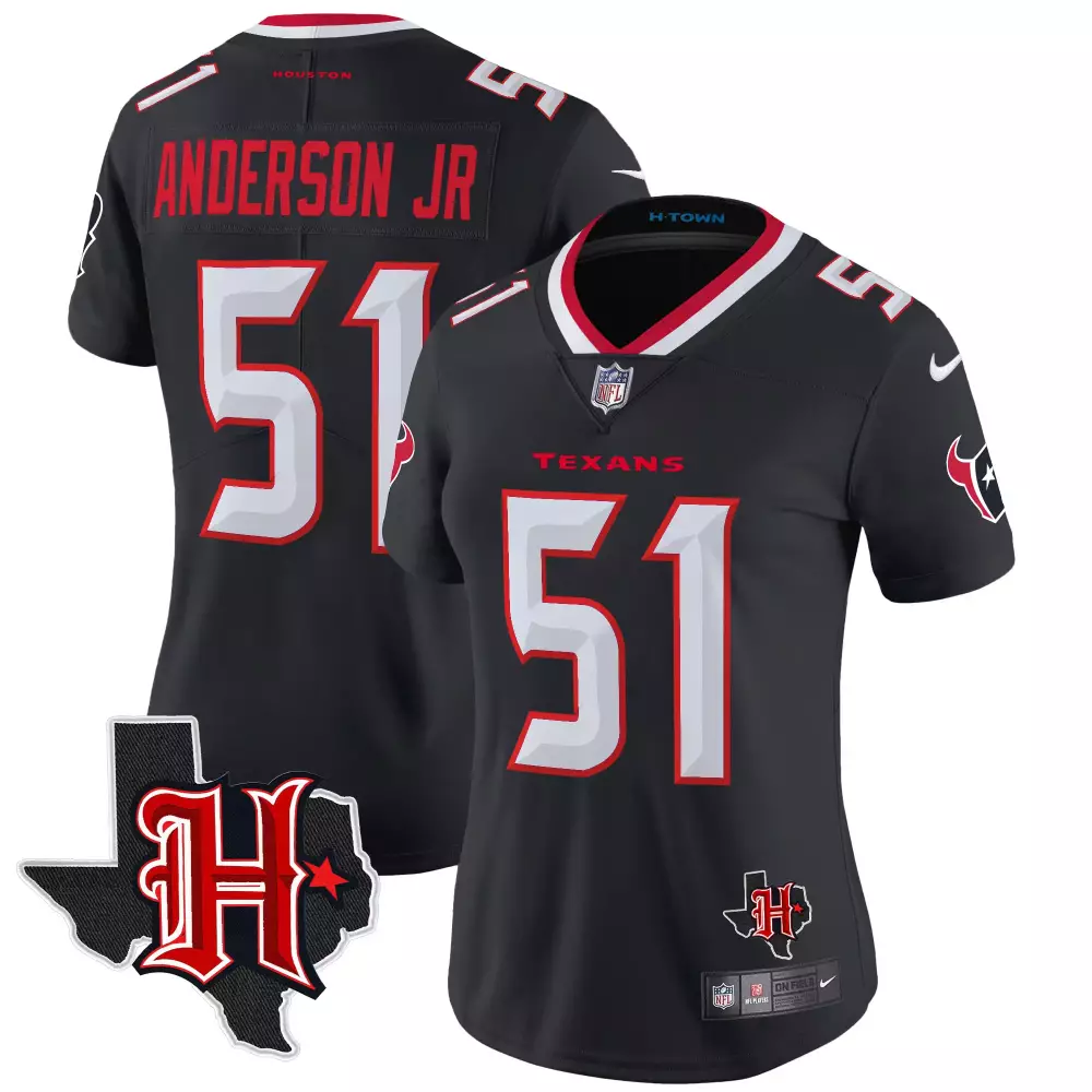 Will Anderson Jr. Houston Texans 2024 Texas Patch Navy Women's Jersey V5 | Stitched Vapor Limited Fan Gear | For Women & Youth
