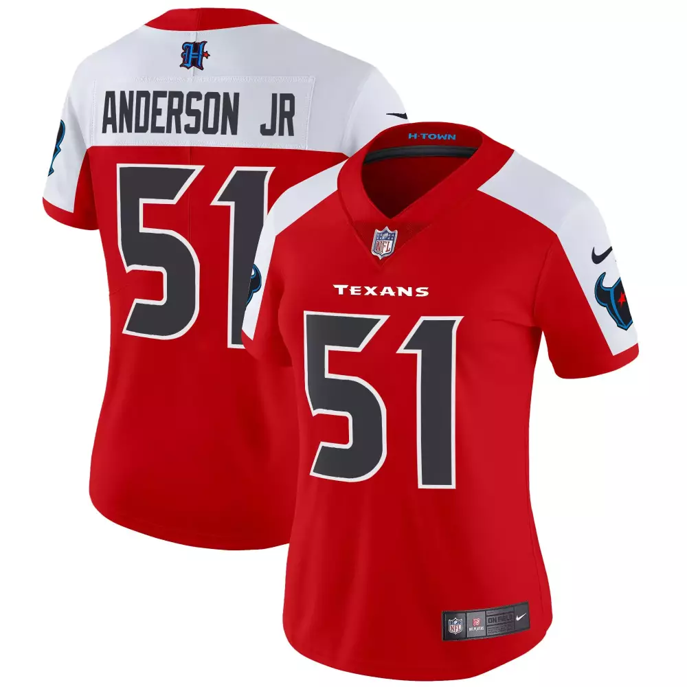 Will Anderson Jr. Houston Texans 2024 Vapor Limited Red Alternate Women's Jersey | Stitched Fan Gear | For Women & Youth