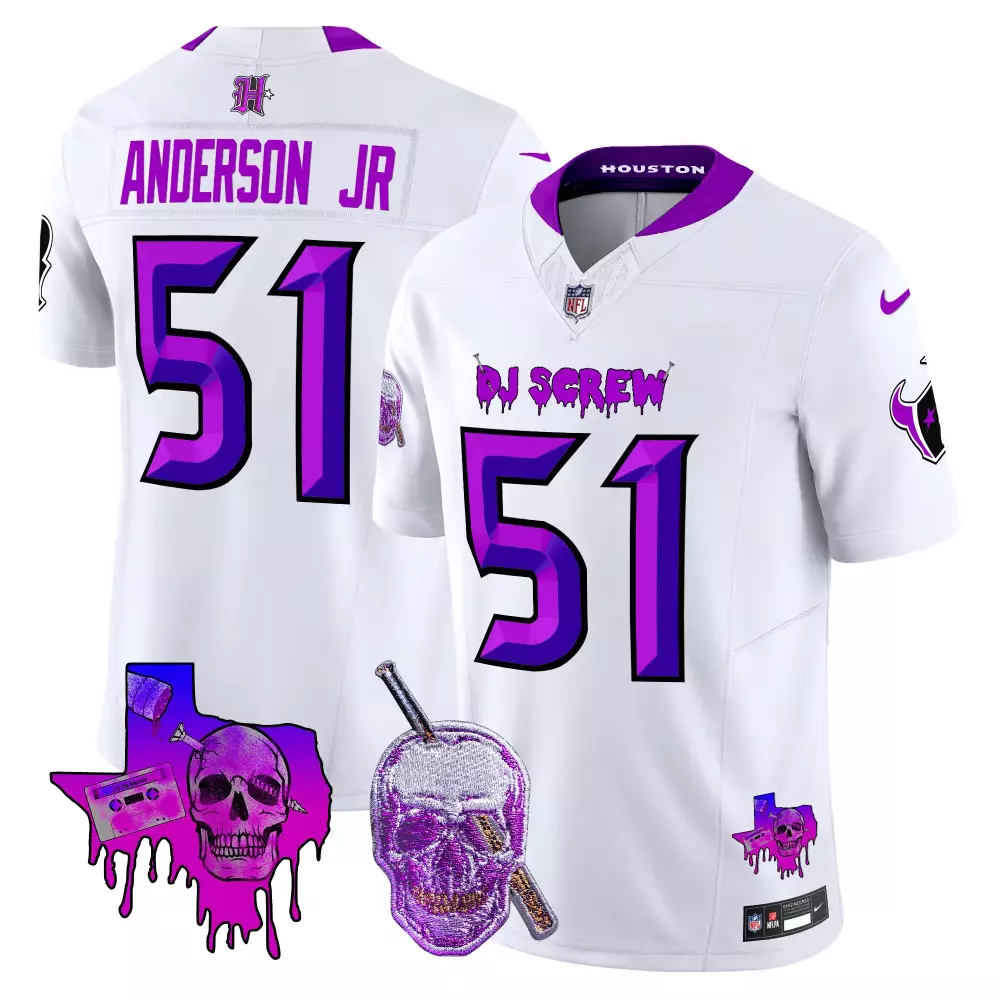 Will Anderson Jr. Houston Texans DJ Screw Vapor Limited Jersey | Stitched White | Fan Gear for Men, Women & Youth